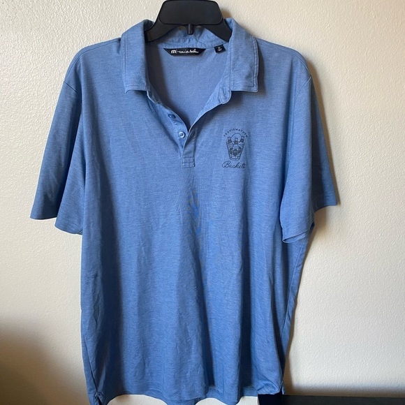 Travis Mathew Men’s Blue Buckets Golf Polo Shirt Business Classic Athletic Top - Picture 1 of 8